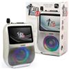 GIOCHI PREZIOSI ITALIA SRL Canta Tu Karaoke PRO 2023 Argento - Karaoke Professionale con Microfono Wireless, Wi-Fi, Display Touch e Luci LED