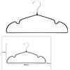 5FIVE Confezione 20 Grucce HANG'UP Nere 40x21 cm in PVC e Metallo 209361