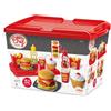 SIMBA TOYS ITALIA SRL Set hamburger giocattolo 32 pezzi per bambini, cucina con alimenti da assemblare 18+ mesi