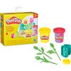 HASBRO EUROPEAN TRADING BV Play-Doh G2476 Fiori Assortiti, Set Fiorista, Stampino Fiore 3D, 3 Steli, 2 Vasetti da 56 g, Pasta da Modellare, Giochi Creativi