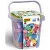 ANDRONI GIOCATTOLI S.R.L. Unico Plus secchio costruzioni 60 pezzi pastello, mattoncini colorati per bambini Made in Italy