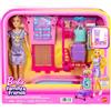 MATTEL ITALY SRL Barbie Malibu playset ritiro bagagli JMJ49, bambola con aeroporto e accessori viaggio