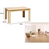 5FIVE Tavolo Abana Beige 140x90x75 cm in Legno