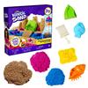 SPIN MASTER ITALIA SRL Kinetic Sand Set Castelli 3 in 1, Sabbia Cinetica con Stampi e Accessori, Gioco Creativo per Bambini
