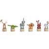 ITEM INTERNATIONAL GIOCATTOLO JE213333 ANIMALI LEGNO 9X5X9CM ASSORTITO