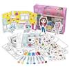 CRAYOLA LISTINO ACTIVITY SET GABBY'S DOLLHOUSE 40+ PEZZI, PENNARELLI SENZA MACCHIA, ADESIVI E PERSONAGGI POP-UP