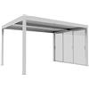 BIACCHI ETTORE SRL VERDELOOK Parete in Vetro Temperato per Pergola Bioclimatica Atena 4 Metri Bianco