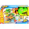 MATTEL ITALY SRL Hot Wheels City T-Rex Battaglia Infuocata - Playset Pista con Dinosauro e Veicolo