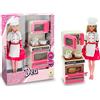 TEOREMA S.R.L. DEA bambola chef con accessori cucina, bambola giocattolo, set cucina bambini, idea regalo bambine