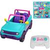TOYS ONE S.R.L. Hot Wheels Barbie SUV telecomandato RC jeep con adesivi 2 posti 4+ anni