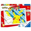 RAVENSBURGER S.R.L. Ravensburger CreArt Serie D Pokémon Pikachu - Kit Dipingere con i Numeri per Bambini 9+