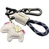 KeyLeatherix Portachiavi Auto in Vera Pelle con Anello Portachiavi e Cinturino Resistente