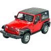 Generisch Welly - Modellino di auto compatibile con Jeep Wrangler 2007, rosso, circa 1/24 1:24, in metallo, in scatola