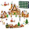 INSOON Calendario dell'Avvento 2026, Mini Casa di Pan di Zenzero con Luci | Villaggio di Natale da Costruire con Countdown di 24 Giorni, Albero e Treno, Regalo di Natale per Adulti e Ragazzi 12+