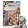 JIANGENNF Puzzle per adulti da 1000 pezzi di Lisbona, gioco educativo, decorazione per la casa, per rafforzare l'amore tra le coppie 38x26cm