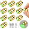 KATELUO Mini luce LED, 10 PCS Luce LED Piccola con Batteria, Lucine LED Piccole, Mini Illuminazione a LED per Vetrine, Case delle Bambole, Decorazioni per Feste, Lavori Fai da Te，Verde