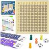 VingaHouse 1x1 Tabellina, Gioco di Moltiplicazione per Bambini, Gioco di Montessori | Tavola di Calcolo in Legno per Bambini Pratica di moltiplicazione in Età Prescolare Prima, Regali per Bambini di 3 4 5 6 Anni