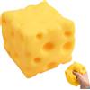 Junjie Formaggio giallo Squeeze,Bella novità rimbalzante palla sensoriale,Formaggio sensoriale per bambini e adulti,CheeseCubes Squishy Ball