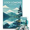 JIANGENNF Puzzle da 1000 pezzi con poster del Loch Lomond, gioco impossibile, taglio di precisione, con pezzi di forma casuale completamente ad incastro 50x75cm