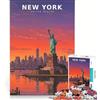 JIANGENNF Puzzle da 1000 pezzi per ragazzi, Liberty's Horizon, giochi per famiglie, antistress, regalo per amici e parenti 50x75cm