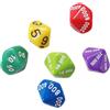CALLARON Set di 6 Dadi da Gioco in Plastica Numeri, Bordi Arrotondati | Giochi da Tavolo e Esercizi di Matematica, Facili da Lanciare, per Riunioni in Famiglia e Tavolo Colore Casuale