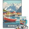 JIANGENNF Puzzle per ragazzi da 1000 pezzi con le isole Lofoten in Norvegia, gioco impossibile, divertente antistress, ideale come regalo 50x75cm