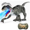 LEAPRCSTORE Dinosauro Telecomandato Giocattolo per Bambini con Spruzzare | Dinosauro con Ruggendo e Camminare, Regalo Giocattoli di Dinosauri T-Rex per Bambini 3 4 5 6 7 8 9 10
