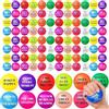 TBobboeitody 80 Pezzi Palle Antistress Motivazionali Palline 5.5cm 12 Color | con Parole Ispiratrici Palline Antistress per Sollievo Ansia Tensione Irritazione, Giocattoli Antistress per Bambini Adulti