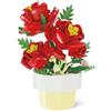 Generico FC Distribution Set Costruzioni Piantina Garofano rosso da Costruire con Vaso 165 Pezzi Brick Decorativo per Scrivania, Casa e Ufficio Idea Regalo