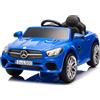 LALAHO Auto elettrica per bambini Mercedes-Benz SL500 12V(Blu) | Doppio motore 390*2,3-5 km/h,batteria 4.5Ah,LED, telecomando,musica+Bluetooth,sicuro,per 3-5 anni
