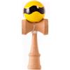 Genérico Kendama NK in legno di faggio, gioco di abilità e destrezza, include corda di ricambio, giallo e nero