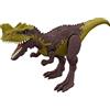 Mattel Statuetta di dinosauro Jurassic World Strike Attack Genyodectes con articolazioni mobili e funzione di colpo unica, regalo giocattolo con gioco fisico e digitale