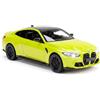 TOPRON BMW M4 1:32 Modellino Auto in Metallo, Auto Sportiva in Miniatura con Porte Apribili, Luci, Suoni e Funzione Retromarcia, Regalo per Bambini e Collezionisti (Giallo)