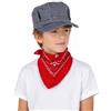Mikovivi Cappello e Bandana da Capotreno per | Cappello da Direttore d'Orchestra Regolabile a Righe con Bandana Paisley per Feste di Compleanno Halloween e Giochi di Ruolo
