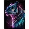 FBFNIOPZUYAw Tigre Foresta Notte Puzzle, 1000 Pezzi Gioco Indoor Adulto | 38x26cm Cartone, Esercizio Mentale, Taglio Preciso, Dilettanti Puzzle, Riduzione Dello Stress