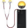 DIELOVEHUA Luci LED in Miniatura, Mini Luce LED, Micro Luci LED, Luce LED Piccola, Mini Luci Doppie con Porta Batteria AA, per Vetrine Casa Delle Bambole DIY Miniatura Modello Casa dei Giocattoli