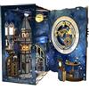 MiniCity Stellar Castle Book Nook Kit, fai da te 3D puzzle in legno con luce LED