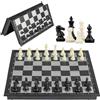 COSORO Set Scacchi Magnetici in Legno 25x25 cm,Scacchiera Pieghevole Portatile,Gioco da Viaggio per Adulti e Bambini,Regalo Perfetto per Famiglie e Feste