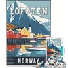JIANGENNF Puzzle da 1000 pezzi per ragazzi, Isole Lofoten in Norvegia, gioco rompicapo, taglio di precisione, compleanno e Natale 38x52cm