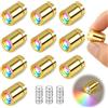 KATELUO Mini luce LED, 10 PCS Luce LED Piccola con Batteria, Lucine LED Piccole, Mini Illuminazione a LED per Vetrine, Case delle Bambole, Decorazioni per Feste, Lavori Fai da Te，Multicolore