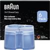Braun Shavercare 3in1 Cartucce Originali per Stazione Smartcare, Pacco da 6 | Ricambio per il Centro di Pulizia Braun, Detergente Rasoio Elettrico Barba, Igienizza Regolabarba, Profumo Fresco di Limone