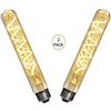 Ruihua T30 Edison LED Lampadina 4W 185mm Non Dimmerabile Tubolare in Vetro Ambrato Illuminazione Bianco Caldo 2200K Lampada a Filamento Retrò Vintage Tappo a Vite E27(2 Confezioni)