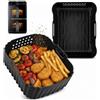 Ekvlusen Accessori Friggitrice ad Aria per Philips Airfryer 4000 10L Teglia Silicone | Teglie in Silicone per Friggitrice ad Aria, 2 PCS Contenitori per Philips Airfryer 4000 Vertical Basket NA460/NA462 Cestello