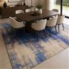Zahiali Tappeto Salotto Moderno Astratto Blu e Beige, Lavabile in Lavatrice e Antiscivolo TPR, Pelo Corto Morbido per Soggiorno e Camera da Letto (200 x 300 cm)
