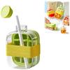 Generic My Crush Cup Ice - Borraccia 2 in 1 per cubetti di ghiaccio con coperchio e bidone, cannuccia e coperchio, portatile, per casa, ufficio, picnic all'aperto e Tr (verde, 500 ml)
