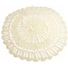 Eawfgtuw Tovaglia rotonda fatta a mano all'uncinetto, in cotone e pizzo, stile vintage, centrino cavo, stile boho, decorazione per tavolo da pranzo floreale, traforata, tè rustico (beige, 75-80 cm)