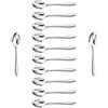 Arcos Serie Berlin - Scatola 12 pezzi Cucchiaino Moka Cucchiaio Tavola - Monoblocco Unipezzo Acciaio Inossidabile 18/10 e 115 mm Colore Argento (12 pcs)