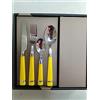 Generico bavaria Set Posate 24 Pezzi Acciaio Inox Manico Lavorato Elegante (Giallo)
