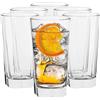 TREND FOR HOME Set da 6 Pezzi Bicchieri Acqua Vetro Tumbler Alto, 300 ml, Moderni da Cocktail, Succo, Long Drink, Highball Trasparenti, Collezione Elin