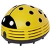 Aliotech Mini aspirapolvere portatile portatile senza fili da tavolo per briciole e polvere a forma di coccinella (giallo)